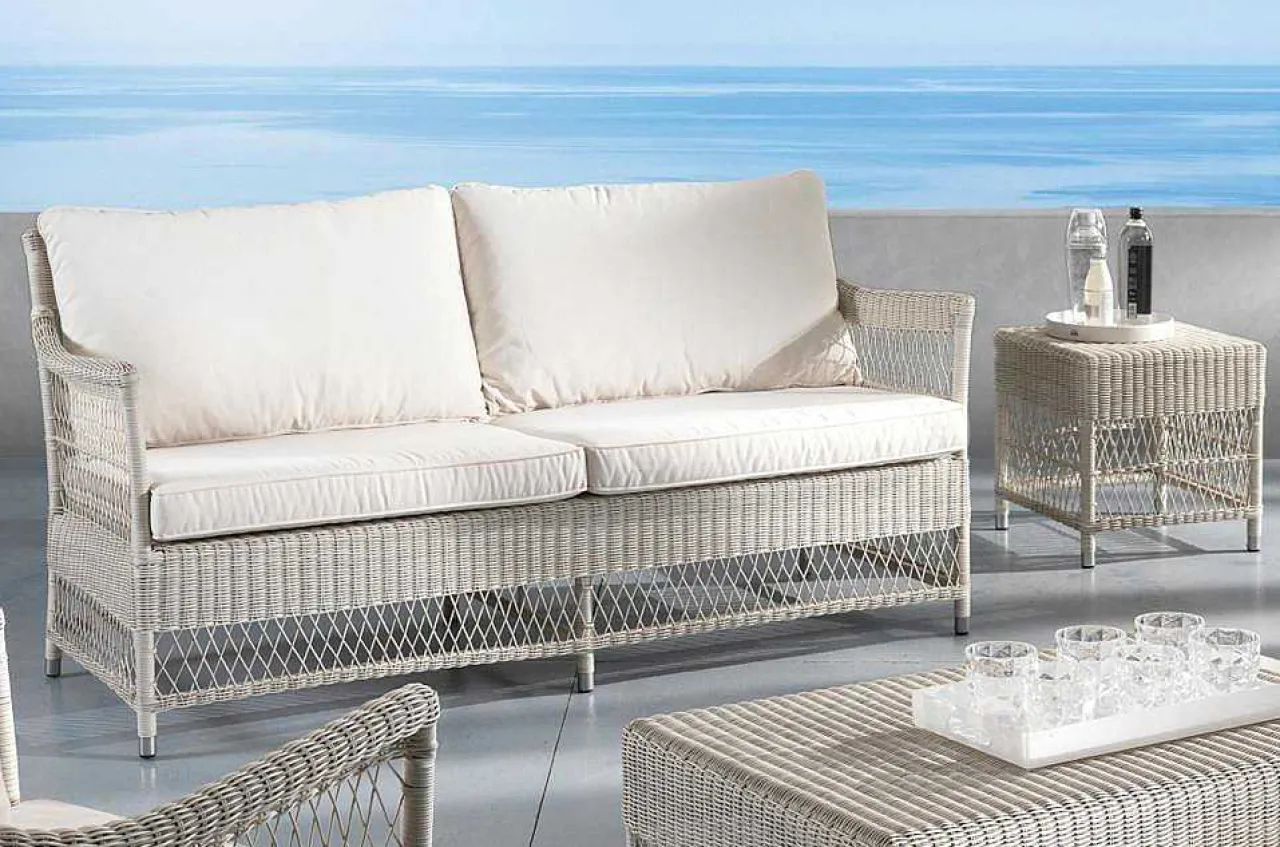 mutoni ethnic Garten Couchtisch Camille Polyrattan Bianco Wash 90X60> Garten Couchtische Und Beistelltische