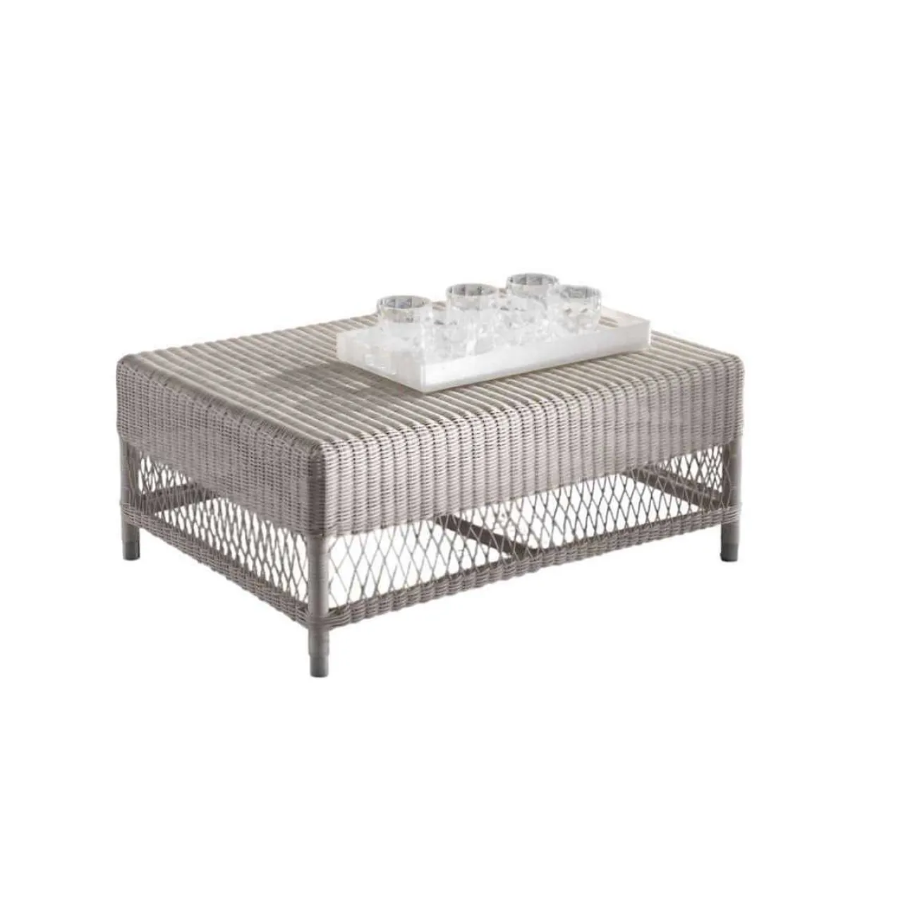 mutoni ethnic Garten Couchtisch Camille Polyrattan Bianco Wash 90X60> Garten Couchtische Und Beistelltische