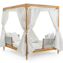 mutoni ethnic Garten Daybed Zante Baldachin Teak 160X200> Daybeds Und Sonneninseln