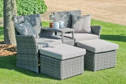 mutoni pleasure Garten Doppelsessel-Set Calgary Hellgrau> Gartensessel