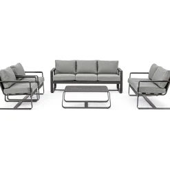 mutoni lifestyle Garten 3Er-Sofa Merrigan Mit Kissen Anthrazit><noscript><img width=