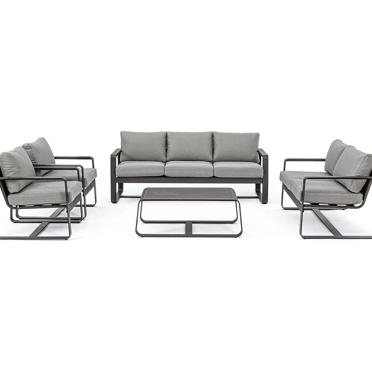 mutoni lifestyle Garten 3Er-Sofa Merrigan Mit Kissen Anthrazit> Gartensofas