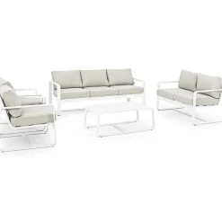 mutoni lifestyle Garten 3Er-Sofa Merrigan Mit Kissen Weiss> Gartensofas