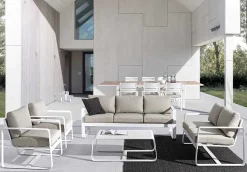 mutoni lifestyle Garten 3Er-Sofa Merrigan Mit Kissen Weiss><noscript><img width=