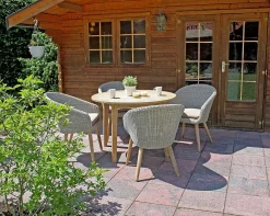 mutoni pleasure Garten Essgruppe Arvada Akazie Natur Grau (5-Tlg)> Garten Essgruppen