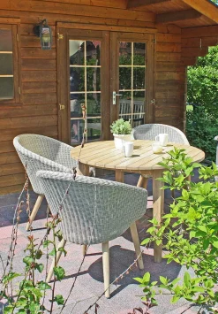 mutoni pleasure Garten Essgruppe Arvada Akazie Natur Grau (5-Tlg)><noscript><img width=