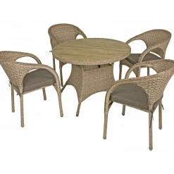 mutoni pleasure Garten Essgruppe Bastia Ingwerbraun (5-Tlg)> Garten Essgruppen