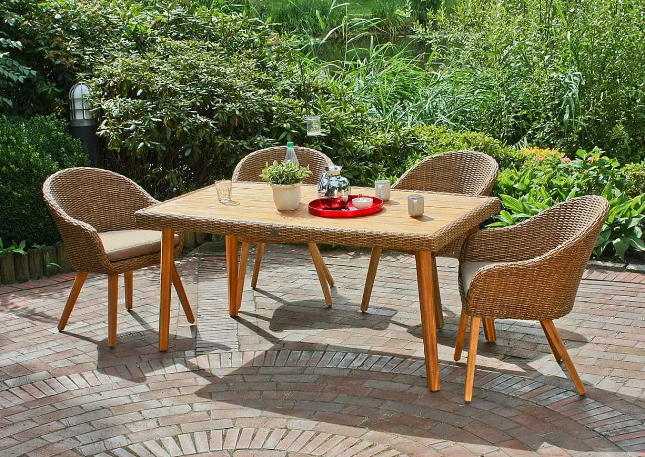 mutoni pleasure Garten Essgruppe Carson Braun (5-Tlg)> Garten Essgruppen