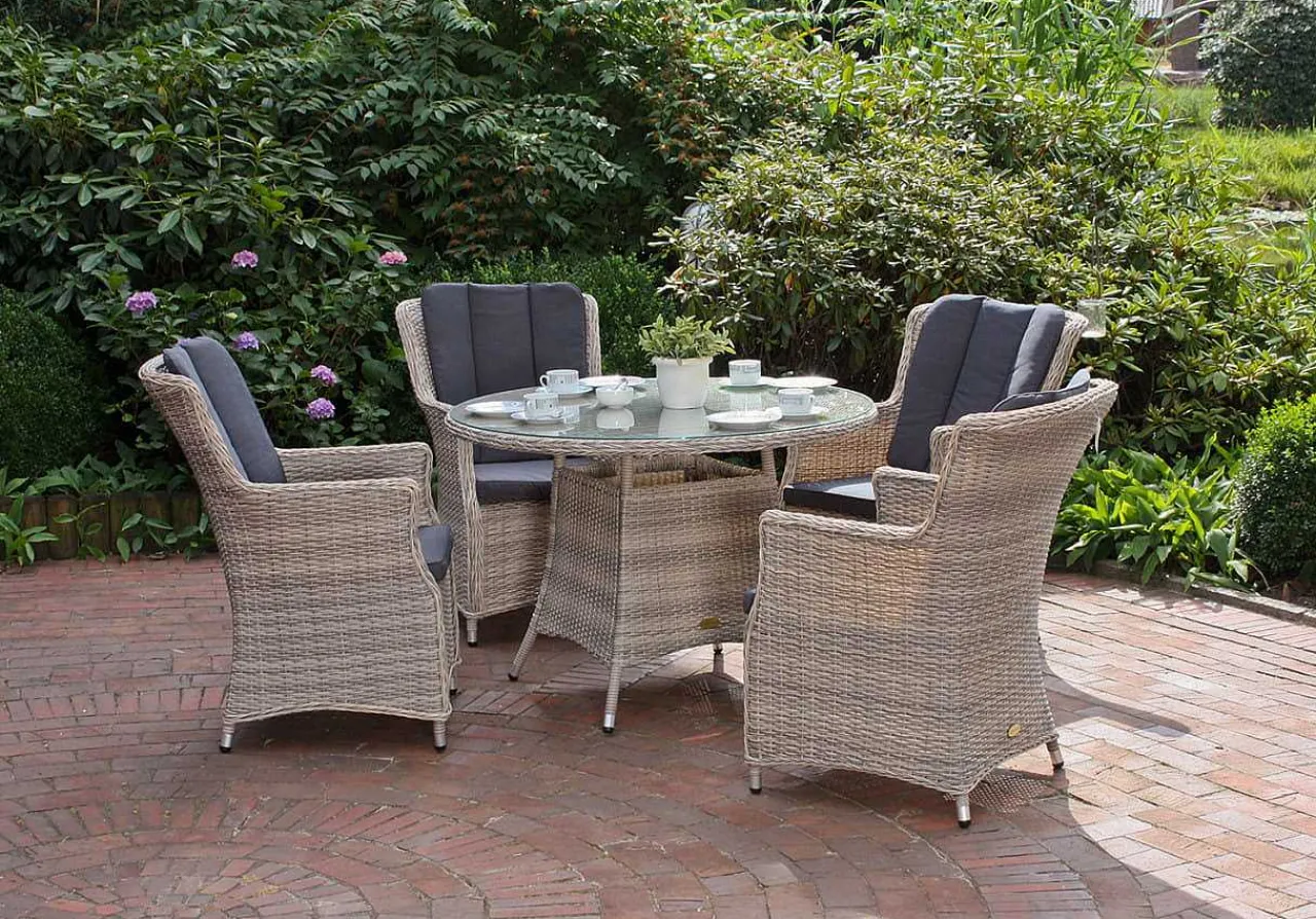 mutoni pleasure Garten Essgruppe Dijon Sesamgrau (5-Tlg)> Garten Essgruppen