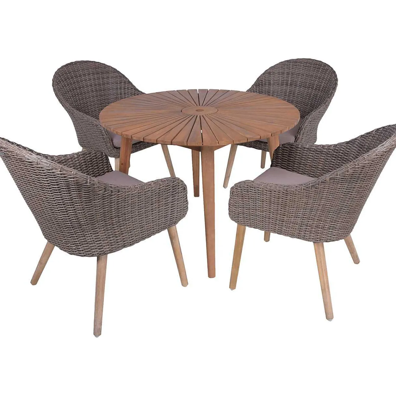 mutoni pleasure Garten Essgruppe Fremont Iii Rund (5-Tlg)> Garten Essgruppen