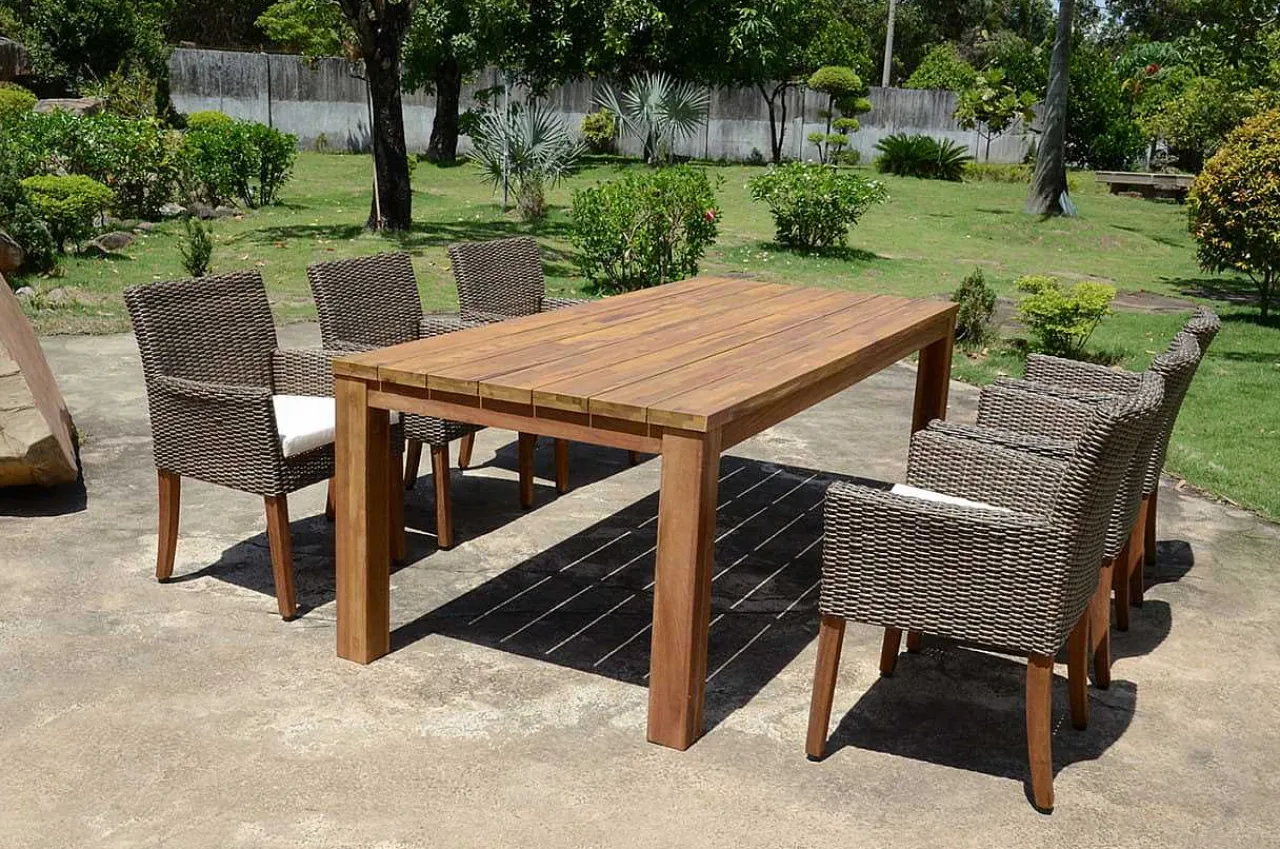 mutoni pleasure Garten Essgruppe Pala Akazie Natur (7-Tlg)> Garten Essgruppen