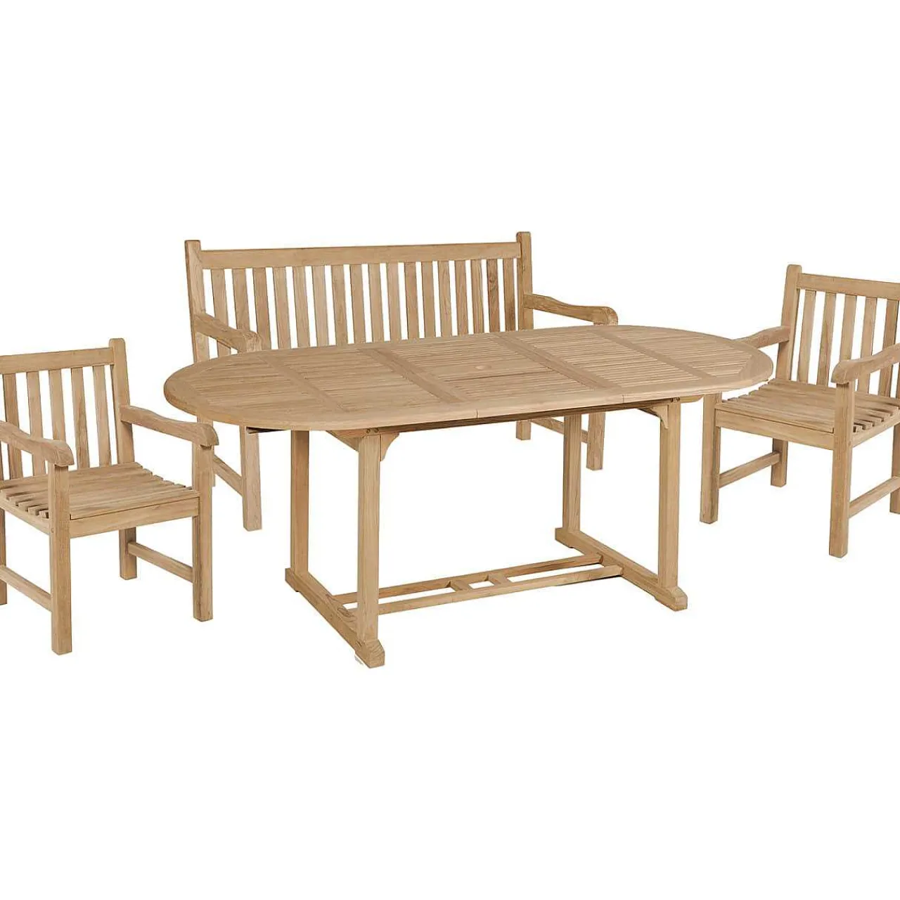 mutoni pleasure Garten Essgruppe Solo I Teak Natur (4-Tlg)> Garten Essgruppen