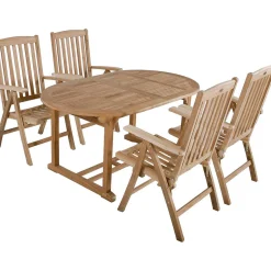 mutoni pleasure Garten Essgruppe Solo I Teak Natur (5-Tlg)><noscript><img width=