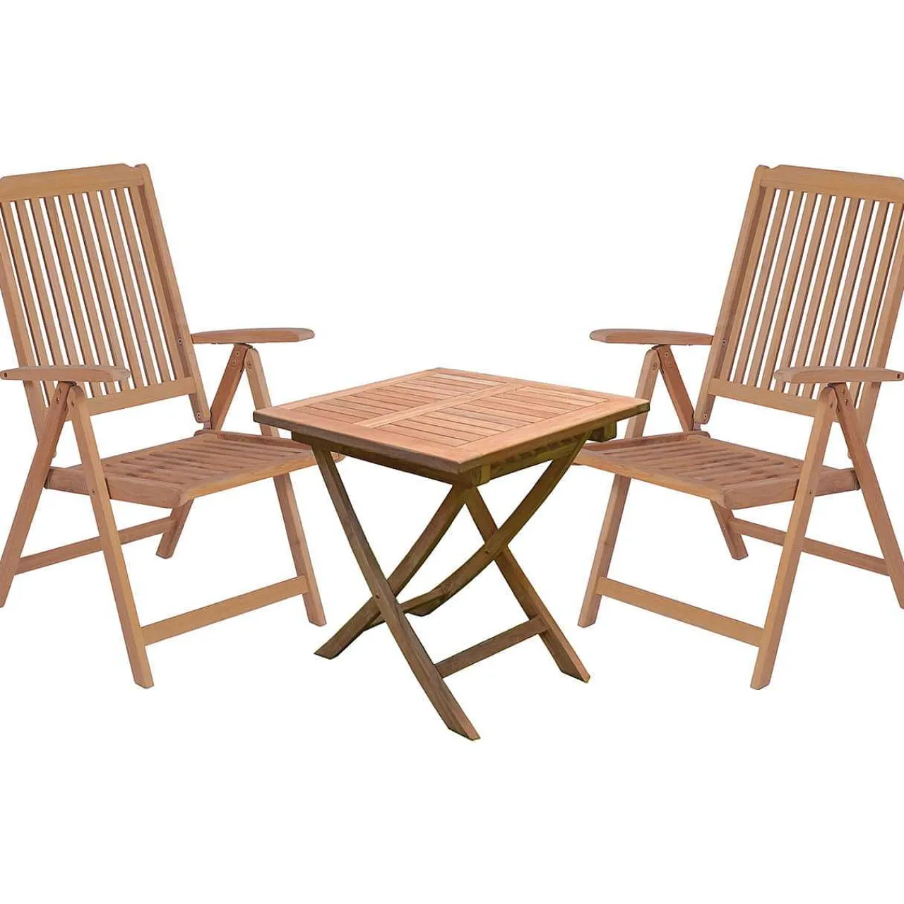 mutoni pleasure Garten Essgruppe Solo Ii Teak Natur (3-Tlg)> Garten Essgruppen