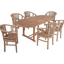 mutoni pleasure Garten Essgruppe Solo Iii Teak Natur (7-Tlg)><noscript><img width=