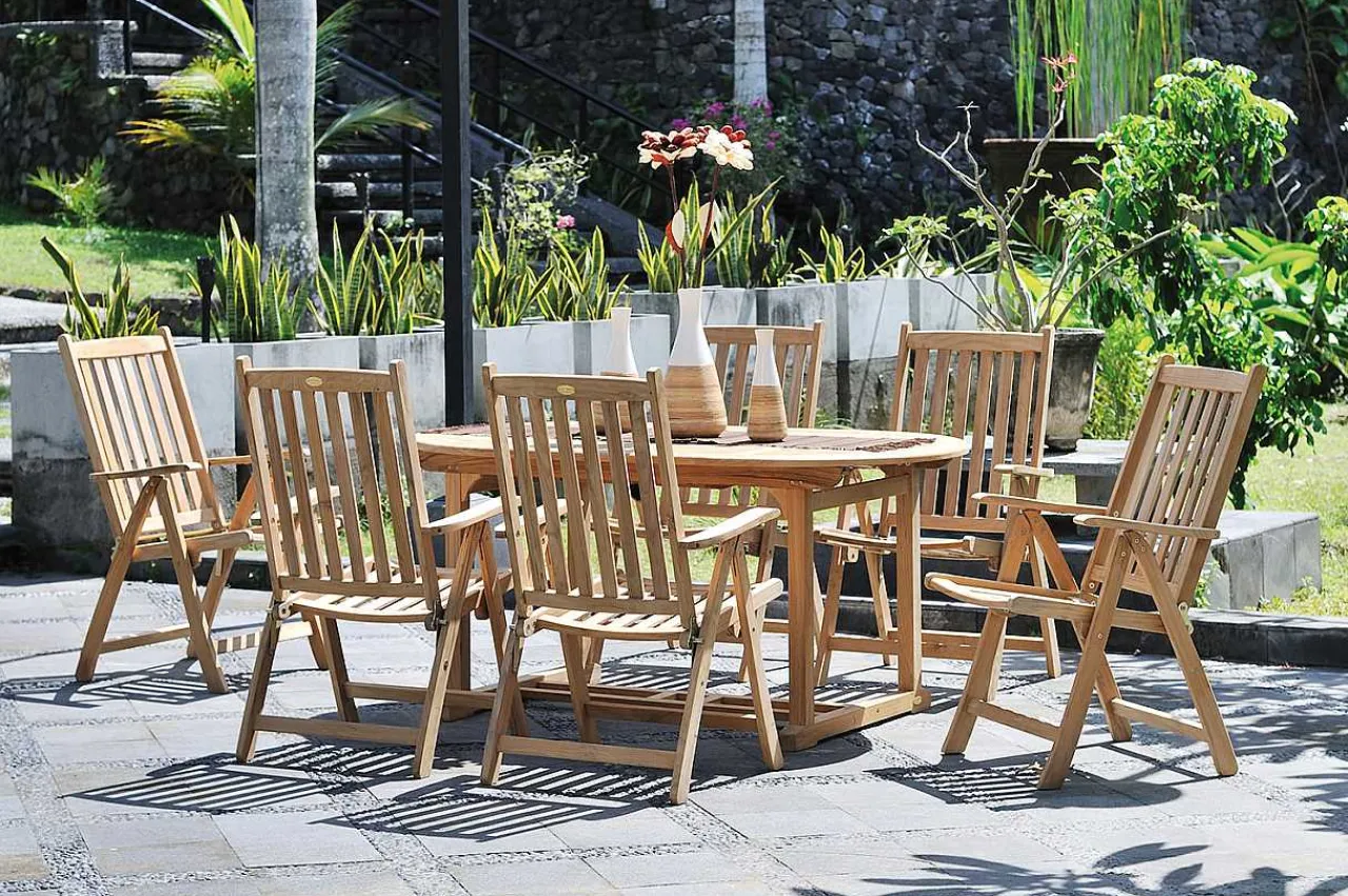 mutoni pleasure Garten Essgruppe Solo V Teak Natur (5-Tlg)> Garten Essgruppen
