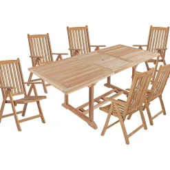 mutoni pleasure Garten Essgruppe Solo Vii Teak Natur (7-Tlg)><noscript><img width=