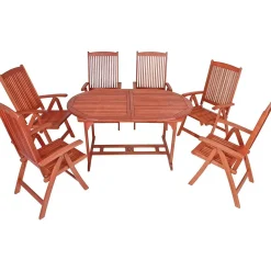 mutoni pleasure Garten Essgruppe Stockholm Eukalyptus Natur (7-Tlg)><noscript><img width=