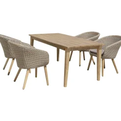 mutoni pleasure Garten Essgruppe Visalia Akazie Natur Grau (5-Tlg)><noscript><img width=