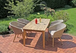 mutoni pleasure Garten Essgruppe Visalia Akazie Natur Grau (5-Tlg)><noscript><img width=