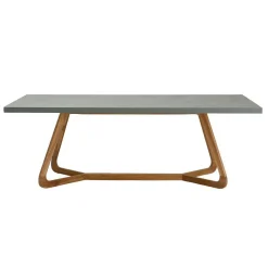 mutoni ethnic Garten Esstisch Corinto Teak Mikrozement 210X100> Garten Esstische
