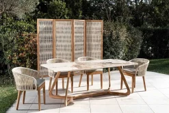 mutoni ethnic Garten Esstisch Corinto Teak Keramik 180X90><noscript><img width=