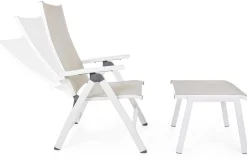 mutoni lifestyle Garten Fusshocker Cruise Weiss Gk50> Gartenhocker