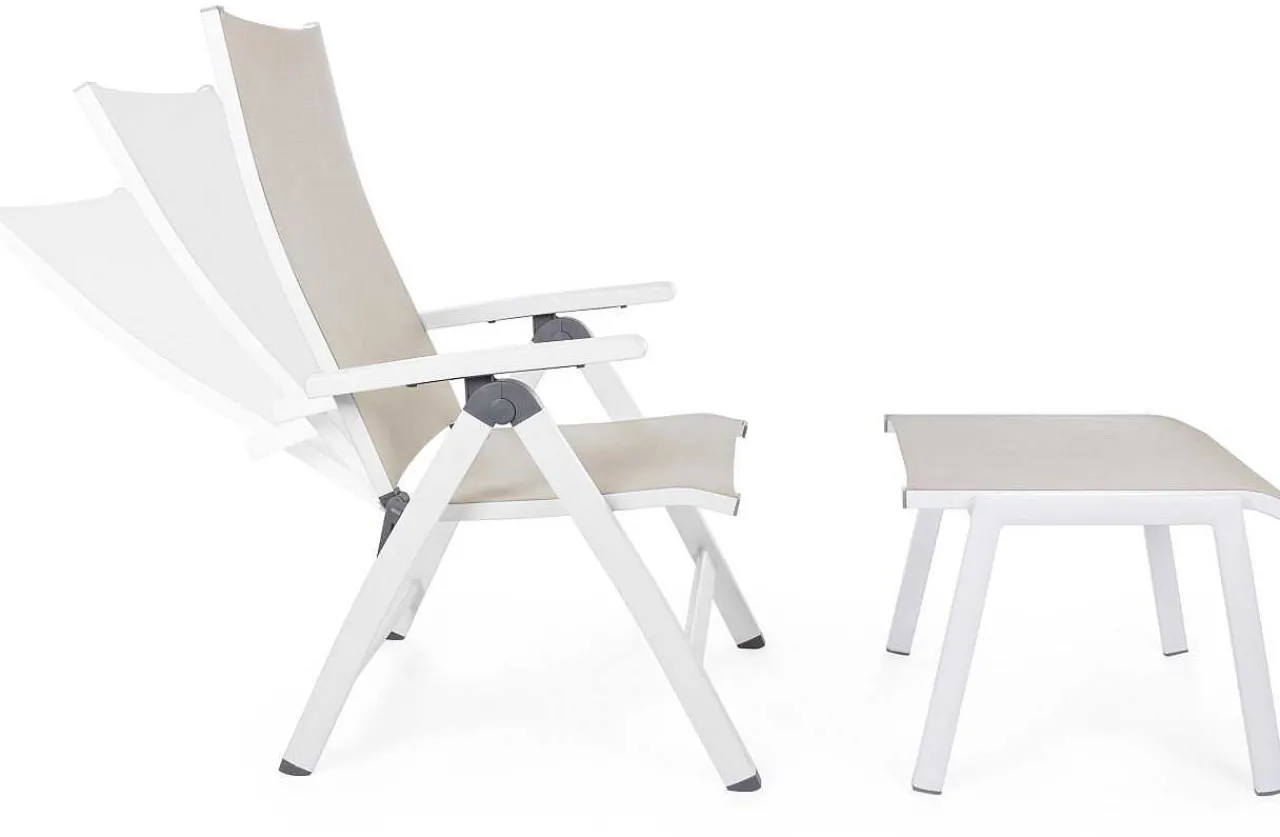 mutoni lifestyle Garten Fusshocker Cruise Weiss Gk50> Gartenhocker
