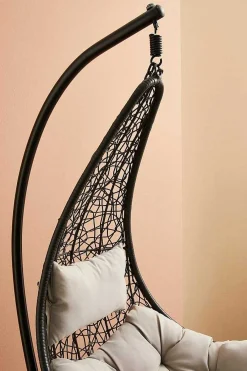 mutoni lifestyle Garten Hängesessel Amirantes Mit Kissen Schwarz><noscript><img width=