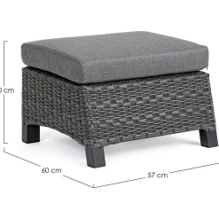mutoni lifestyle Garten Hocker Britton Mit Kissen Anthrazit><noscript><img width=