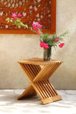 mutoni pleasure Garten Hocker Fani Teak Braun> Gartenhocker