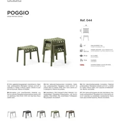 NARDI outdoor Garten Hocker Poggio Anthrazit> Gartenhocker