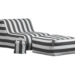 mutoni living Garten Hocker Sit Aufblasbar Schwarz/Weiss Gestreift> Gartenhocker