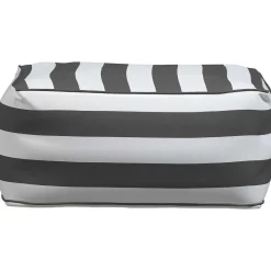 mutoni living Garten Hocker Sit Aufblasbar Schwarz/Weiss Gestreift><noscript><img width=