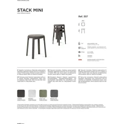NARDI outdoor Garten Hocker Stack Mini Weissgrau> Gartenhocker