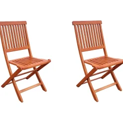 mutoni pleasure Garten Klappstuhl Angwin Eukalyptus Natur (2-Er Set)> Klappstühle