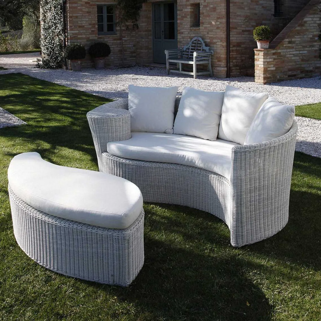 mutoni ethnic Garten Liegeinsel Isla Bonita 2-Tlg Bianco Wash> Daybeds Und Sonneninseln