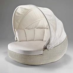 mutoni ethnic Garten Liegeinsel Sphera Polyrattan Bianco Wash> Daybeds Und Sonneninseln