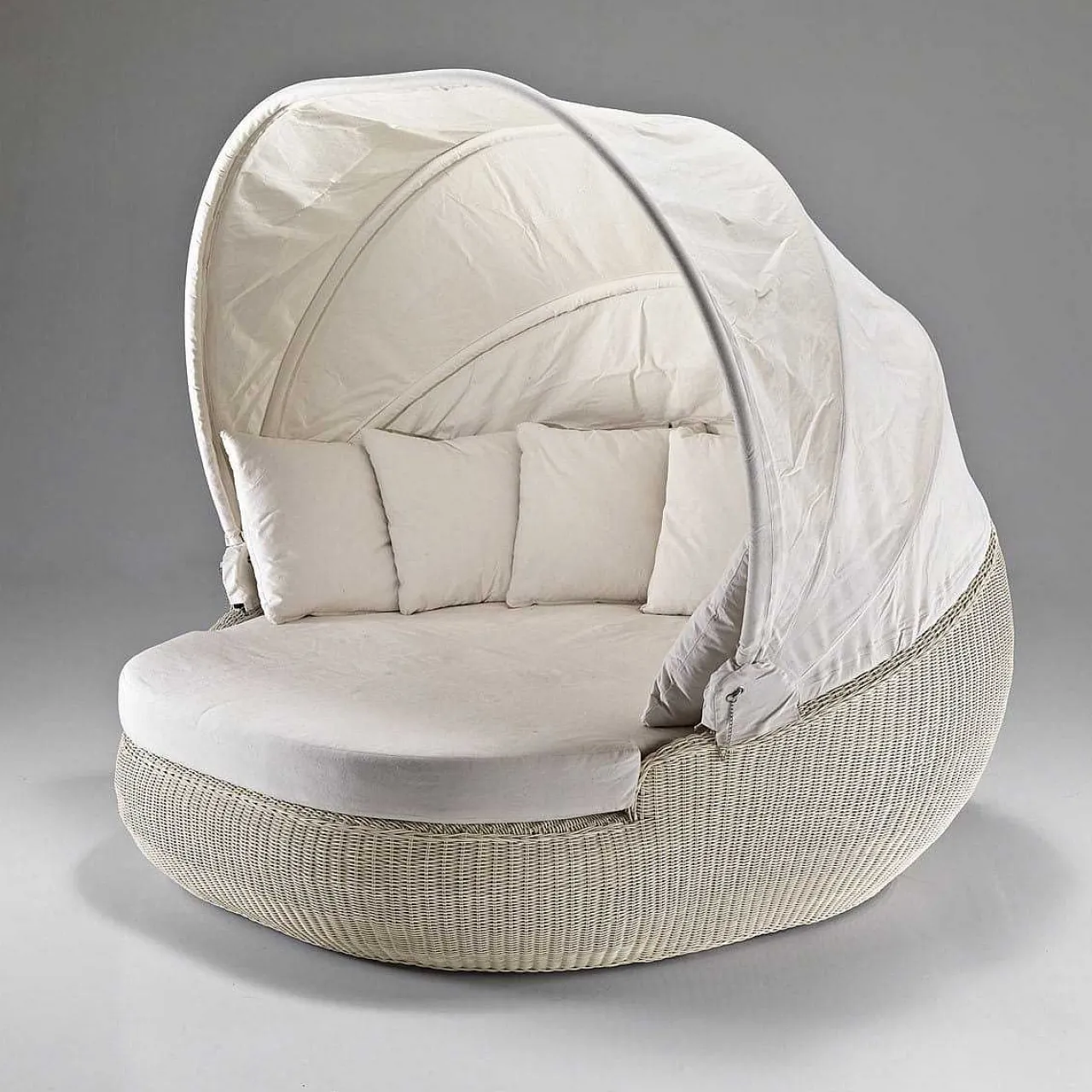 mutoni ethnic Garten Liegeinsel Sphera Polyrattan Bianco Wash> Daybeds Und Sonneninseln