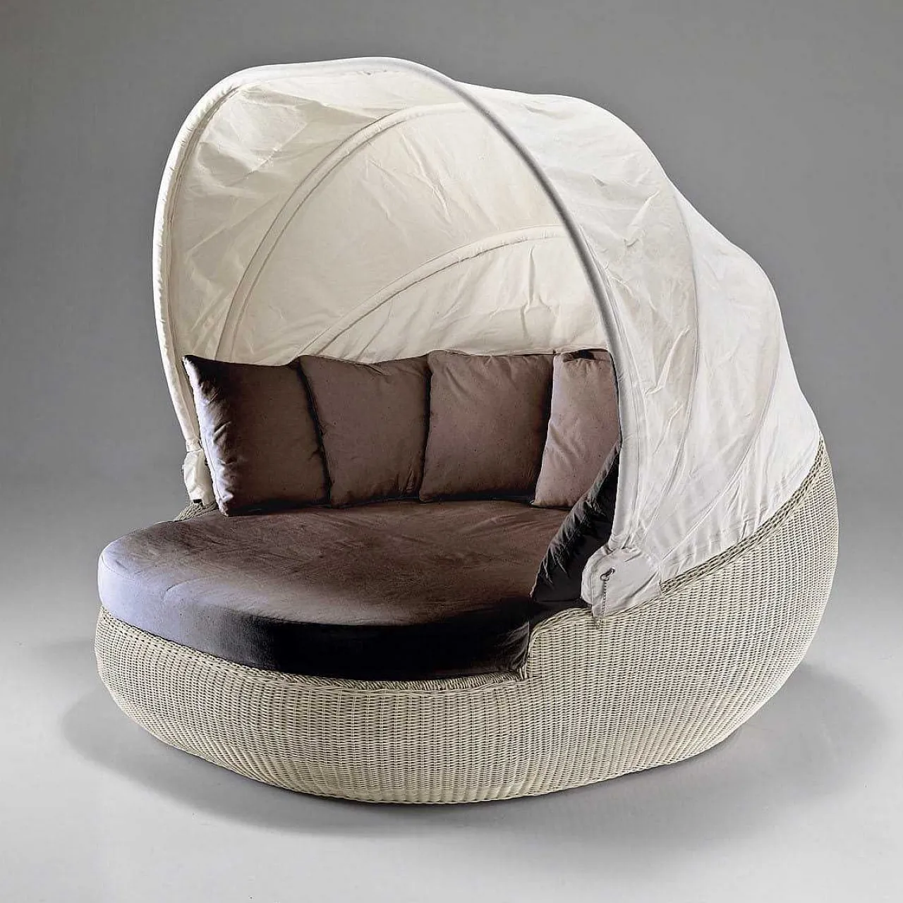 mutoni ethnic Garten Liegeinsel Sphera Polyrattan Bianco Wash> Daybeds Und Sonneninseln