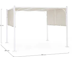 mutoni lifestyle Garten Pavillon Slide 300X300 Weiss> Pavillons Und Gartenzelte