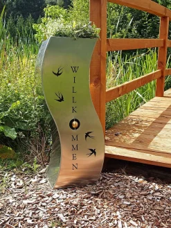 mutoni pleasure Garten Pflanzsaule Schwalbe Edelstahl Silber> Gartendeko