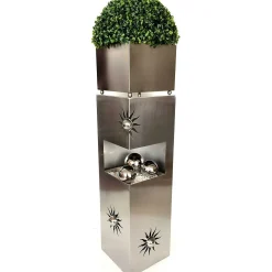 mutoni pleasure Garten Pflanzsaule Sonne Edelstahl Silber> Gartendeko