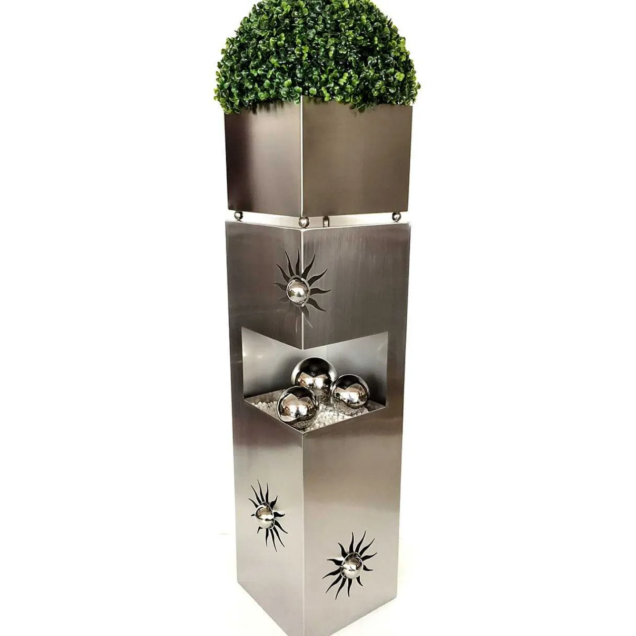 mutoni pleasure Garten Pflanzsaule Sonne Edelstahl Silber> Gartendeko