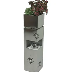 mutoni pleasure Garten Pflanzsaule Sonne Edelstahl Silber> Gartendeko