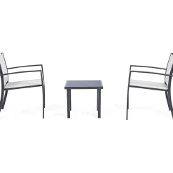 mutoni lifestyle Garten Sitzgruppe Auri Anthrazit (3-Teilig)> Balkon-Sets