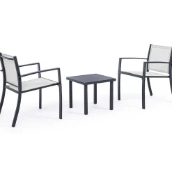 mutoni lifestyle Garten Sitzgruppe Auri Anthrazit (3-Teilig)> Balkon-Sets