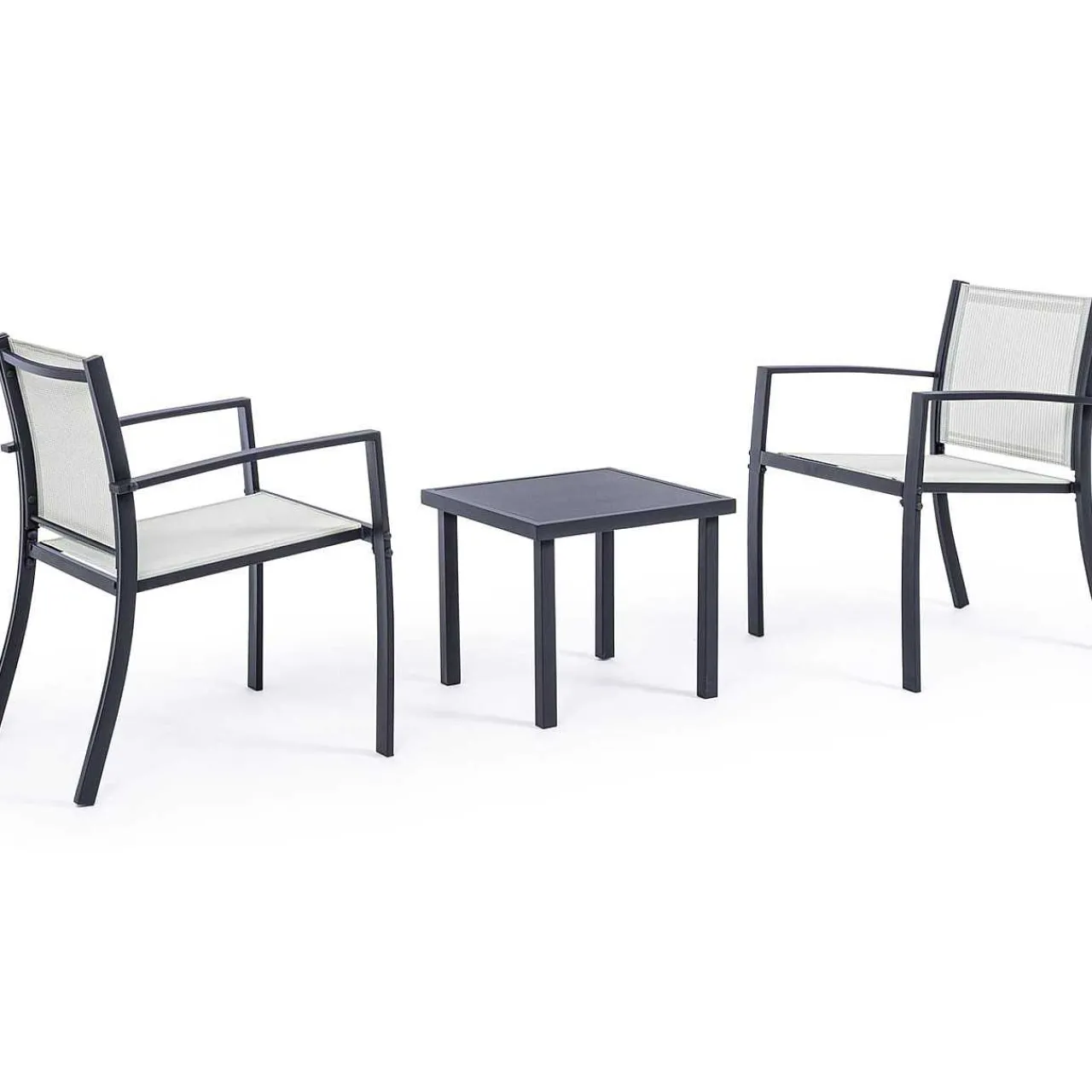 mutoni lifestyle Garten Sitzgruppe Auri Anthrazit (3-Teilig)> Balkon-Sets