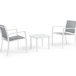 mutoni lifestyle Garten Sitzgruppe Auri Weiss (3-Teilig)> Balkon-Sets