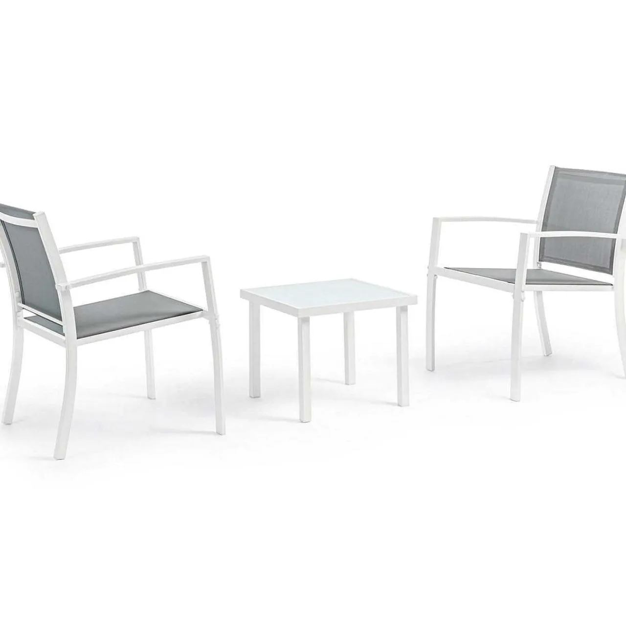 mutoni lifestyle Garten Sitzgruppe Auri Weiss (3-Teilig)> Balkon-Sets